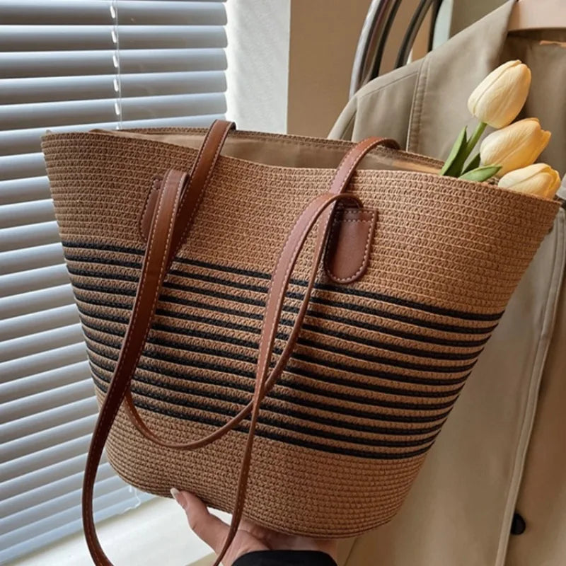 ADWOA STRAW SHOULDER BAG