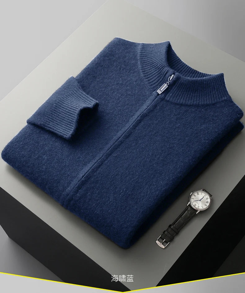 ALPINE ZIP MERINO WOOL CARDIGAN