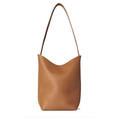 EMILIA LEATHER BUCKET TOTE