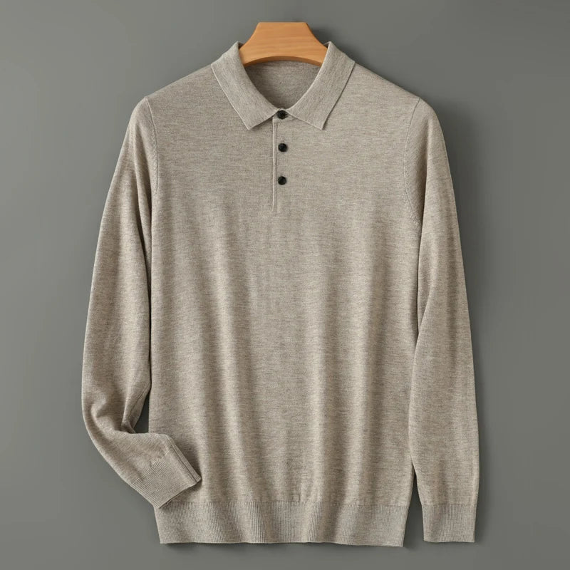 MERINO WOOL POLO KNIT