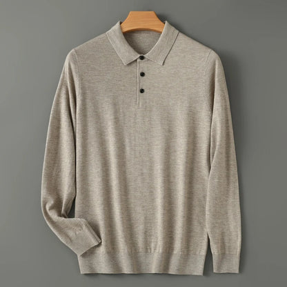 MERINO WOOL POLO KNIT