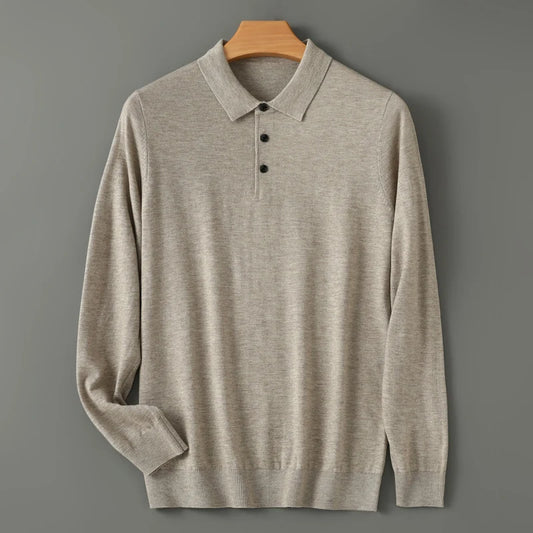 MERINO WOOL POLO KNIT