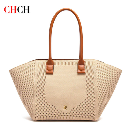 SUMMER FABRIC HOLLOW TOTE – LARGE CAPACITY BEACH BAG