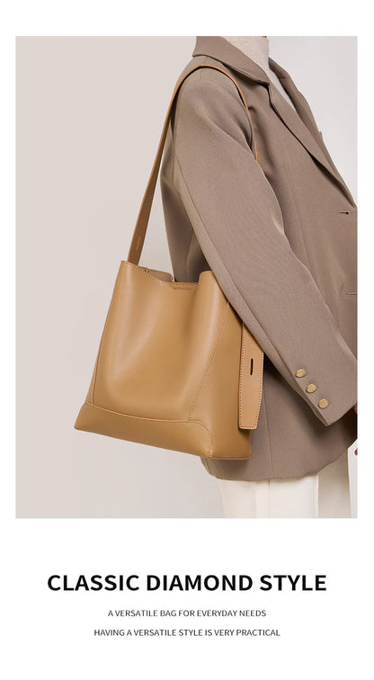 CLARISSA LEATHER TOTE BAG