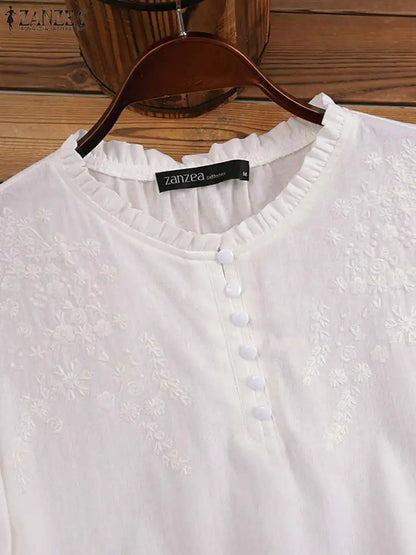 OLIVIA LINEN BLOUSE