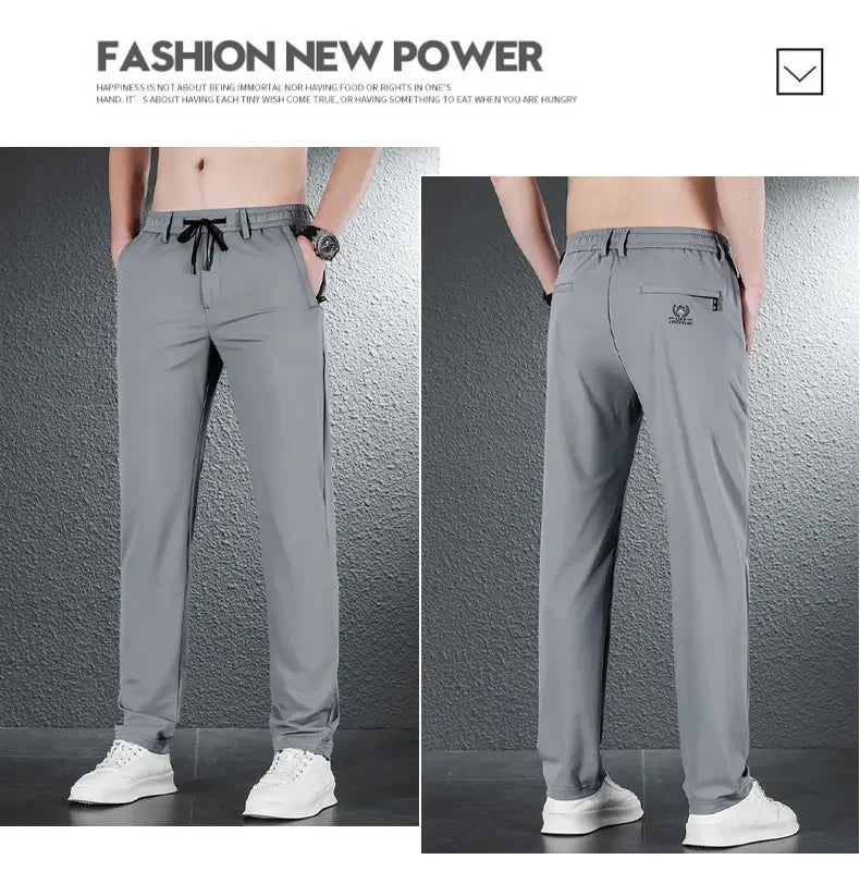 James Ice Silk Casual Pants