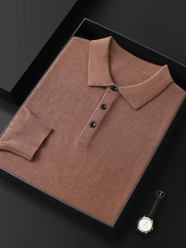 MERINO WOOL POLO KNIT