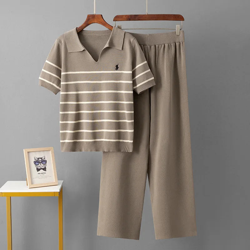 OLIVIA STRIPED KNIT SET