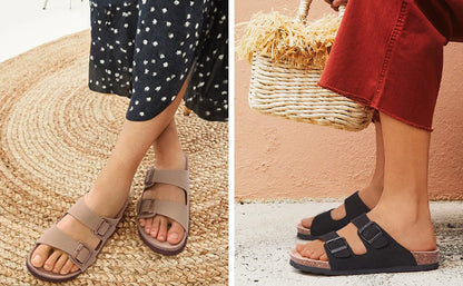 Kidmi Women’s Suede Buckle Sandals