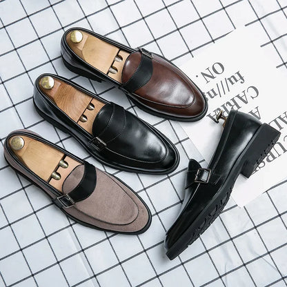 Theo Crest Leather Loafers