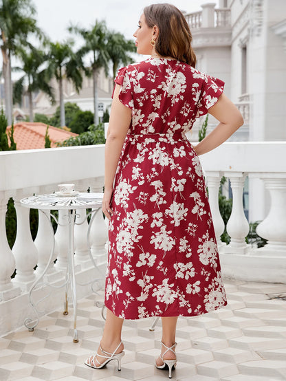 Della Mel Floral A-Line Dress