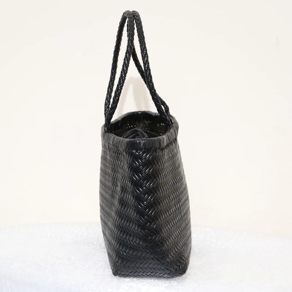 Charlotte Woven Cowhide Tote