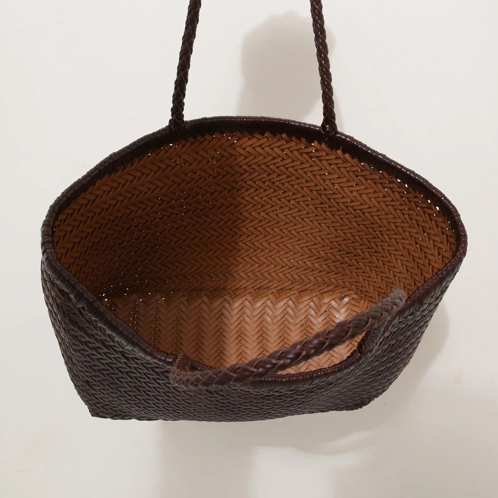 Charlotte Woven Cowhide Tote