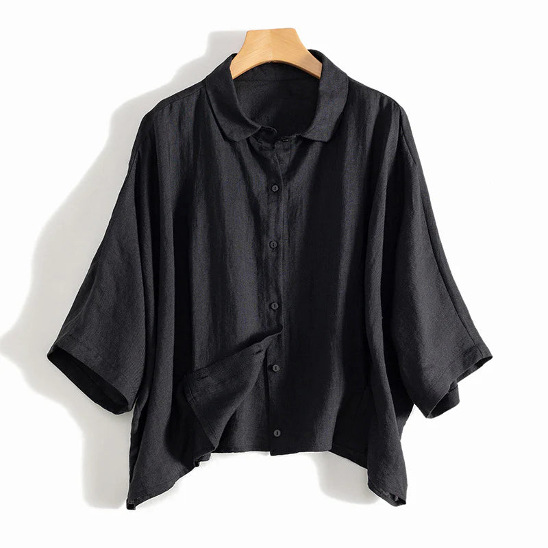 EMILY LINEN RELAXED BLOUSE