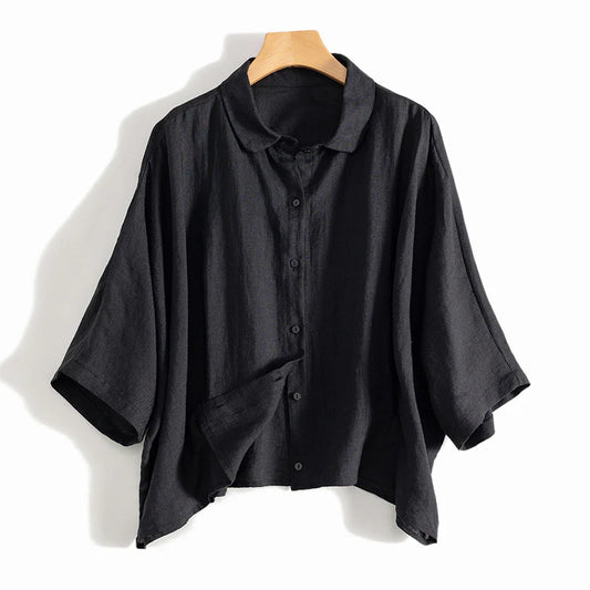 EMILY LINEN RELAXED BLOUSE