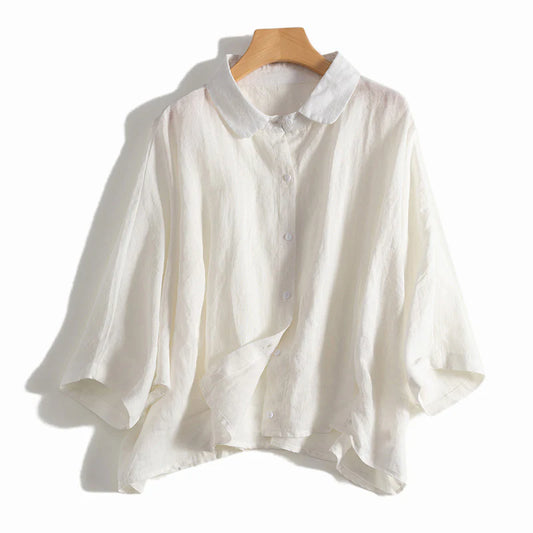 EMILY LINEN RELAXED BLOUSE