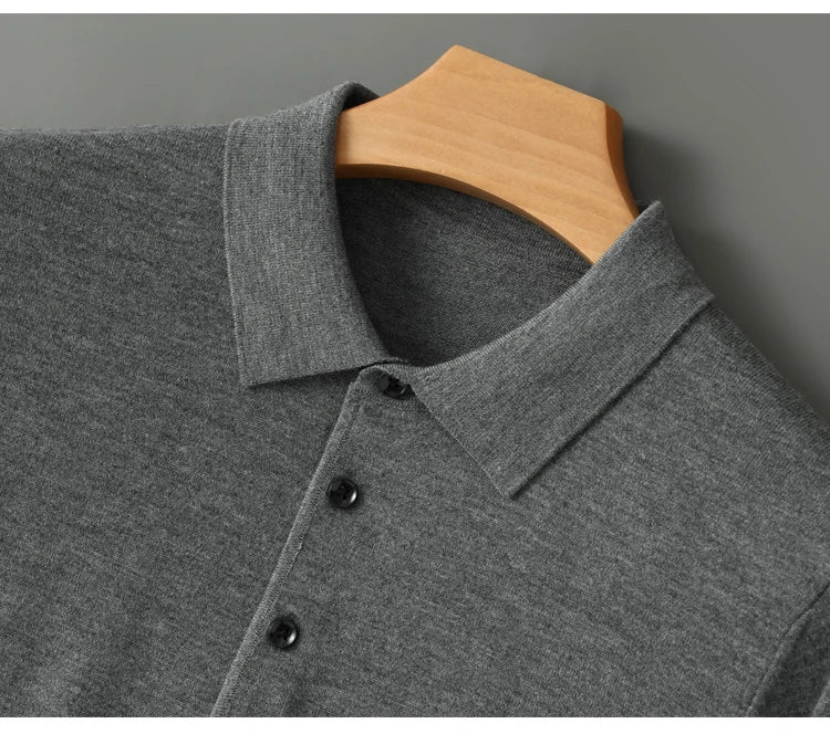 MERINO WOOL POLO KNIT