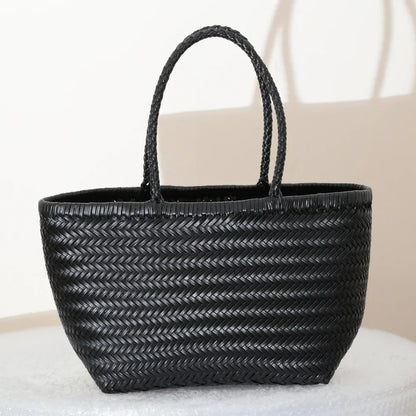 Charlotte Woven Cowhide Tote