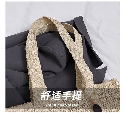FRENCH WOVEN STRAW TOTE