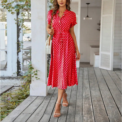 The Portofino Polka Dot Midi Dress