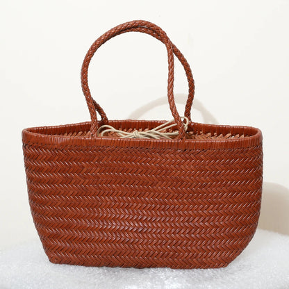 Charlotte Woven Cowhide Tote