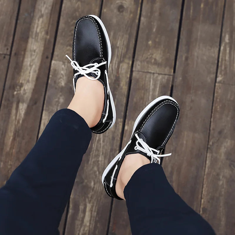 OLIVER LEATHER MOCCASIN SNEAKERS