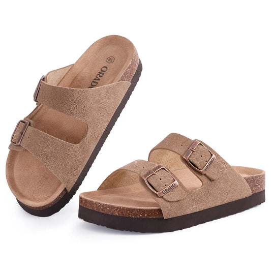 Kidmi Women’s Suede Buckle Sandals
