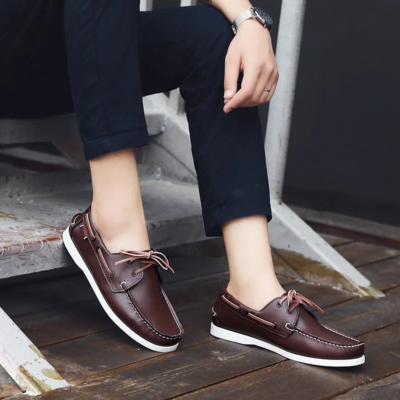 OLIVER LEATHER MOCCASIN SNEAKERS