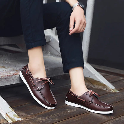 OLIVER LEATHER MOCCASIN SNEAKERS