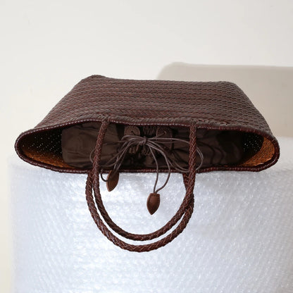 Charlotte Woven Cowhide Tote