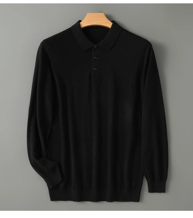 MERINO WOOL POLO KNIT