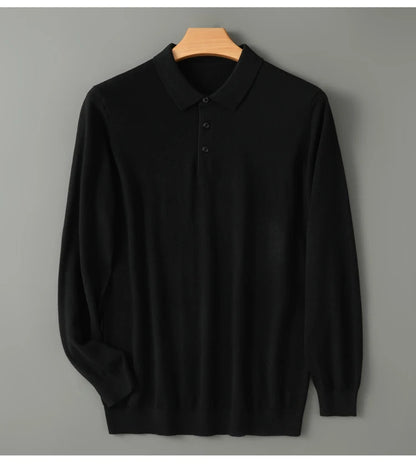 MERINO WOOL POLO KNIT