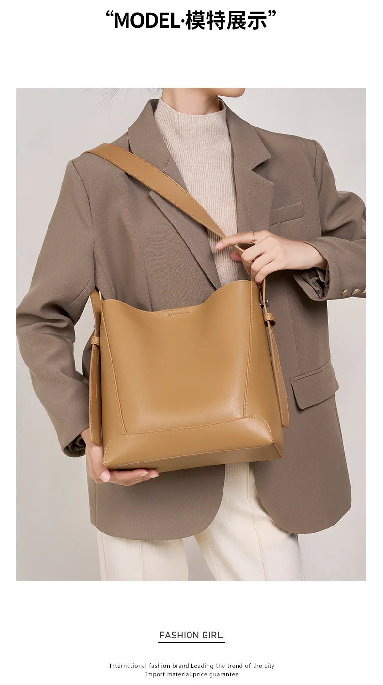 CLARISSA LEATHER TOTE BAG