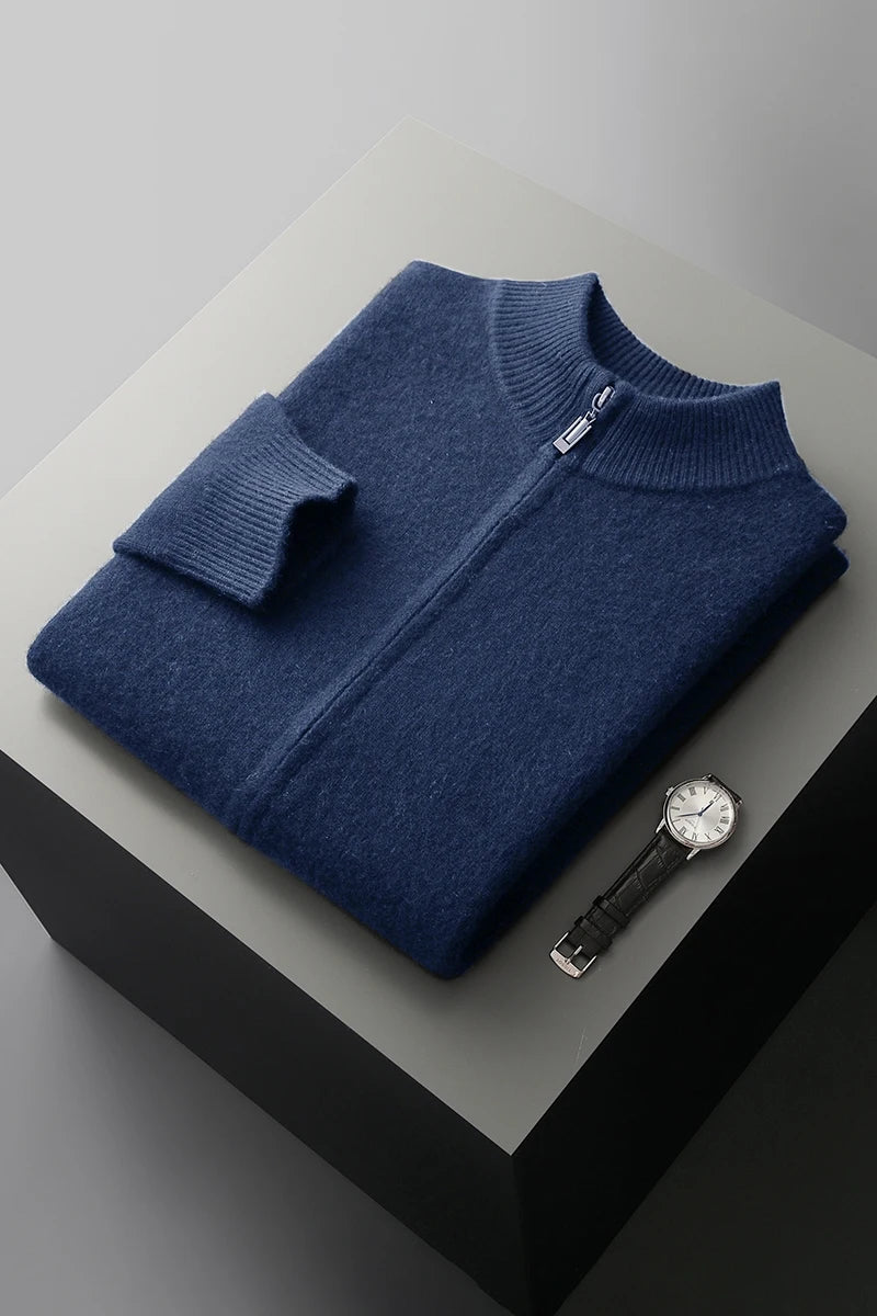 ALPINE ZIP MERINO WOOL CARDIGAN