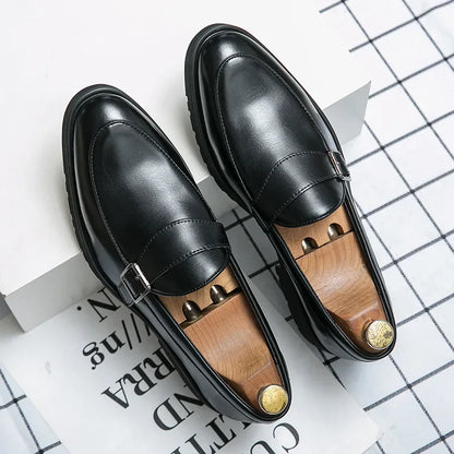 Theo Crest Leather Loafers