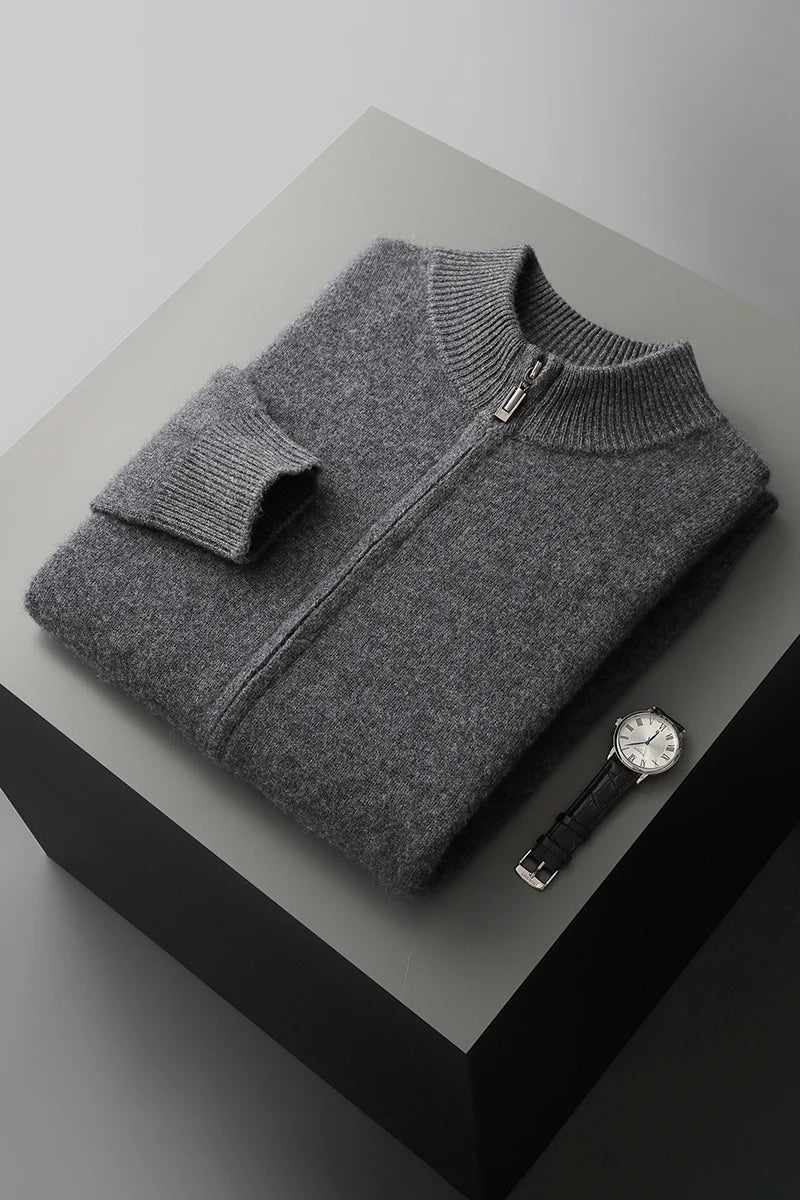 ALPINE ZIP MERINO WOOL CARDIGAN