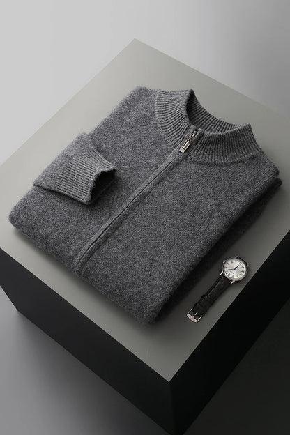ALPINE ZIP MERINO WOOL CARDIGAN