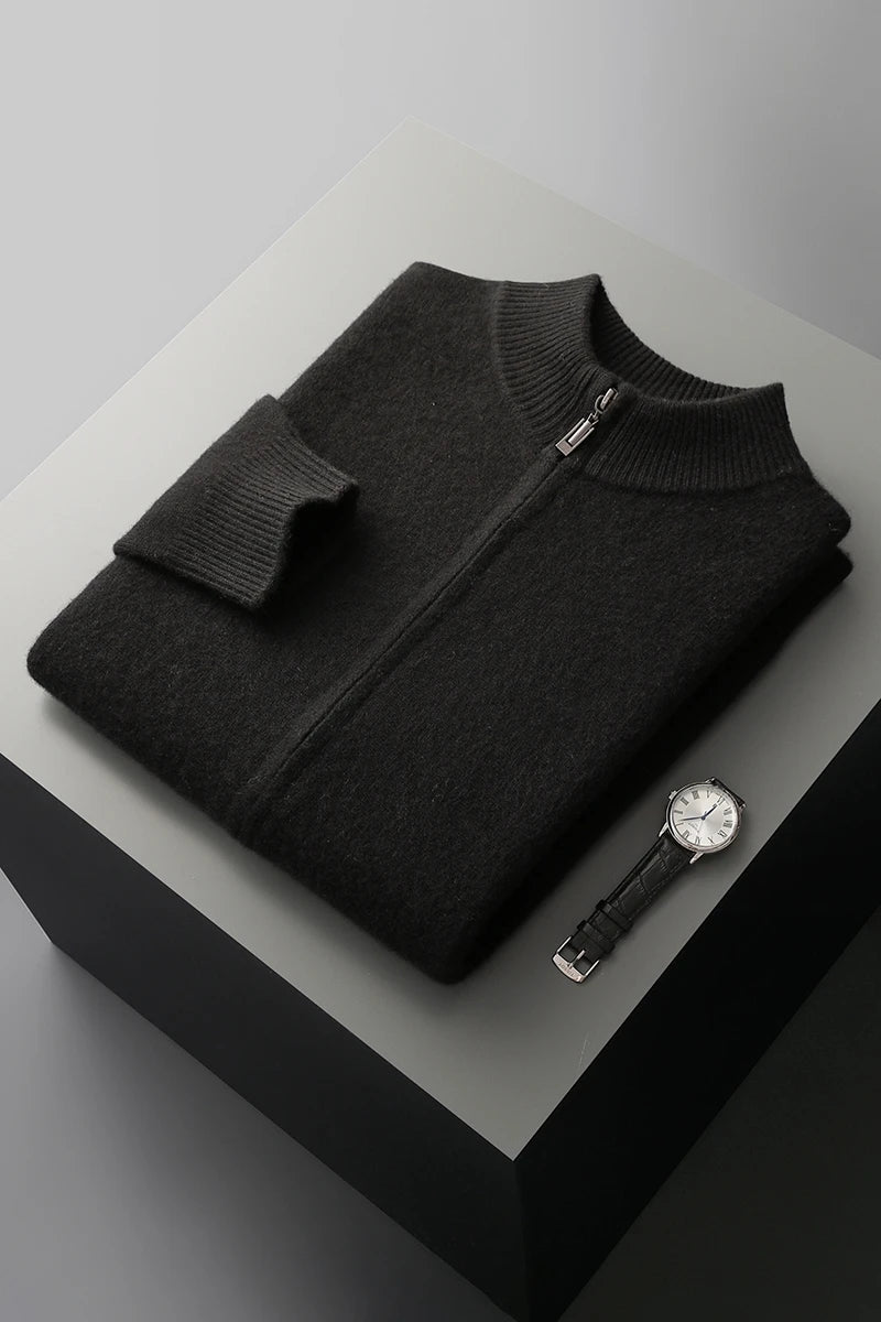 ALPINE ZIP MERINO WOOL CARDIGAN
