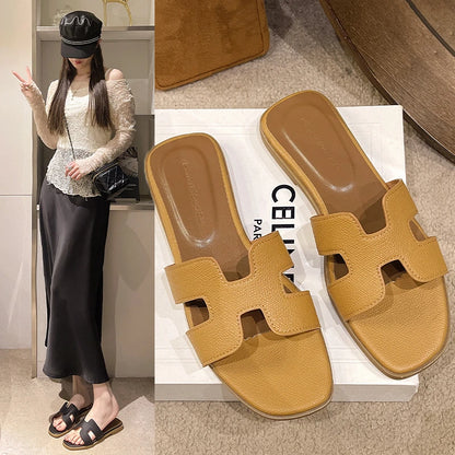 KATE LATEX FLAT SANDALS
