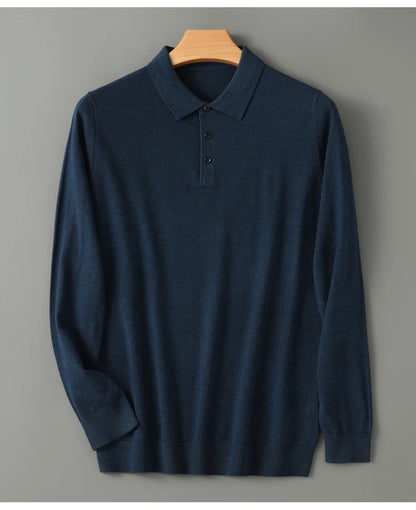 MERINO WOOL POLO KNIT