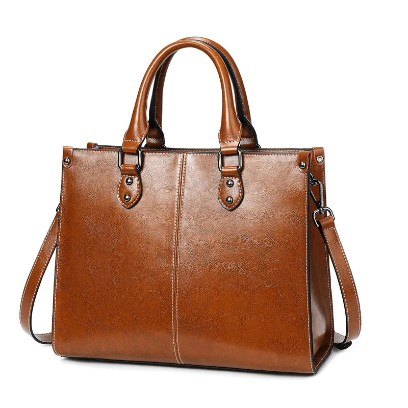 ELEGANT VINTAGE LEATHER SHOULDER BAG