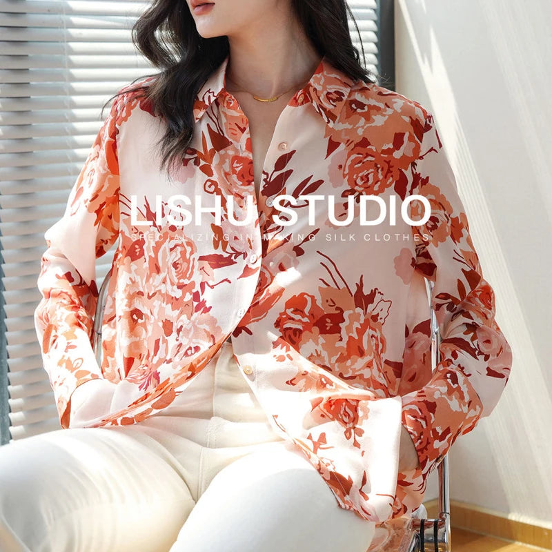 Elegant Floral Print Blouse
