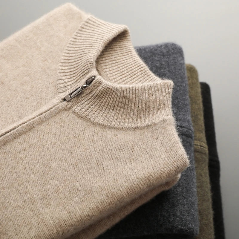 ALPINE ZIP MERINO WOOL CARDIGAN