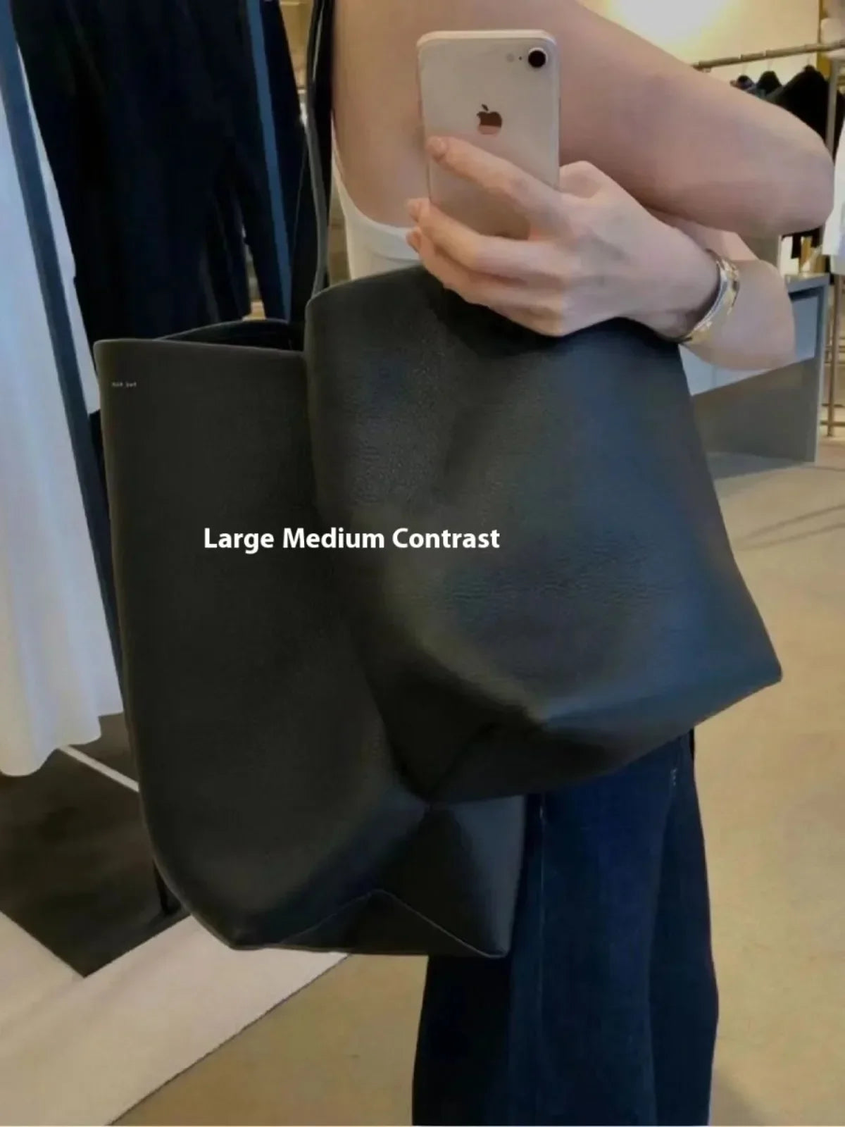 EMILIA LEATHER BUCKET TOTE