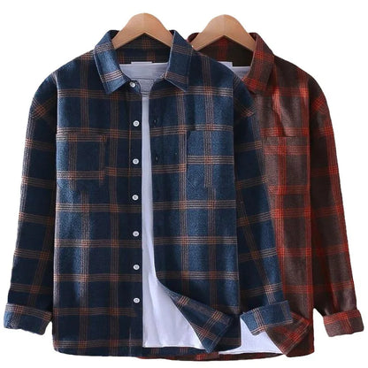 HENRY PLAID ZIPPER SHIRT