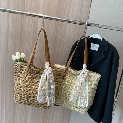 THE HAMPTONS WOVEN TOTE