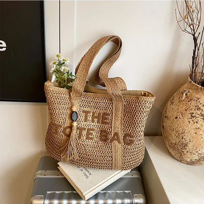 FRENCH WOVEN STRAW TOTE