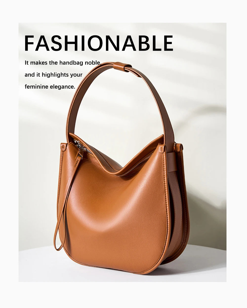 DAISY LEATHER HOBO BAG