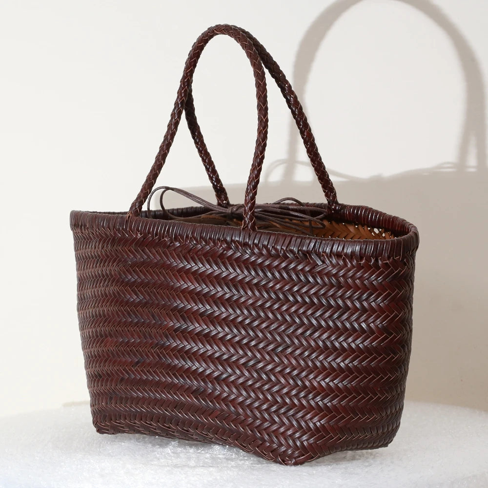 Charlotte Woven Cowhide Tote