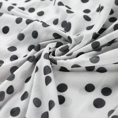 POLKA DOT BACKLESS A-LINE DRESS